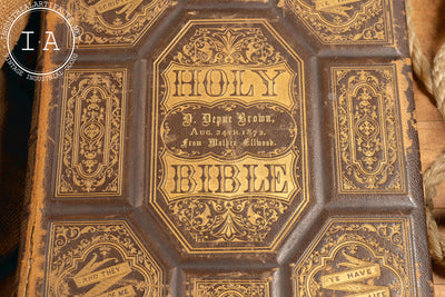 Late 19th Century Ellwood Family Bible - DeKalb, IL