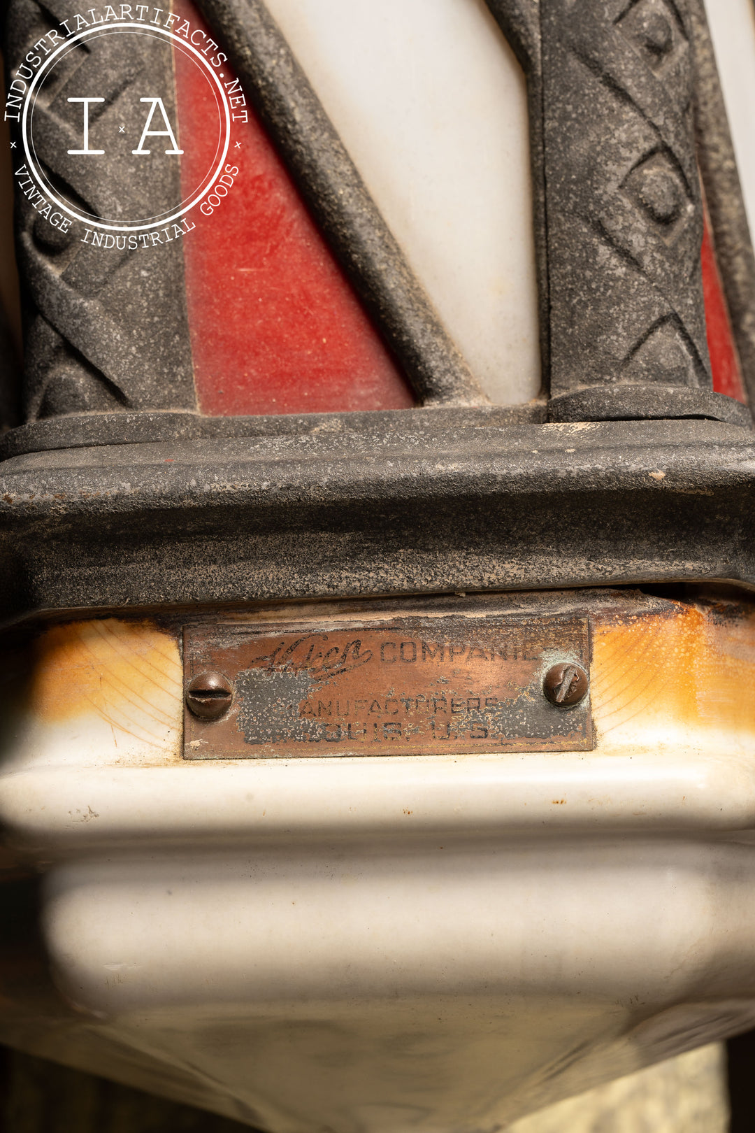 Antique No. 140 Lighted Koken Wall Mount Barber Pole – Industrial