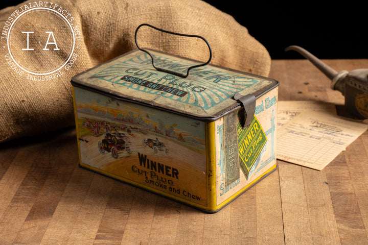 can you still buy plug tobacco Early 20th Century Winner Cut Plug Tobacco Box – Industrial Artifacts