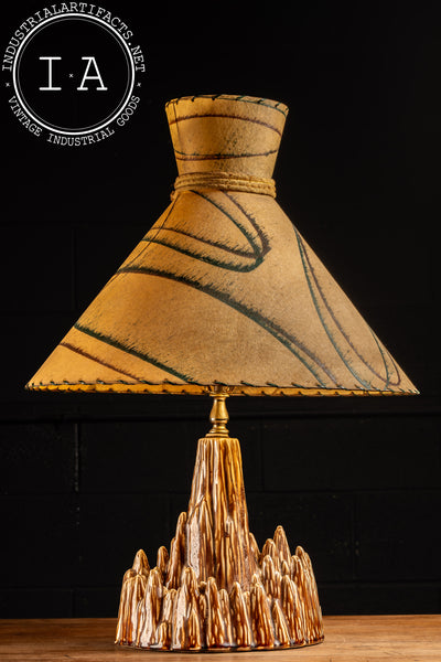 Vintage Ceramic Western-Inspired Table Lamp