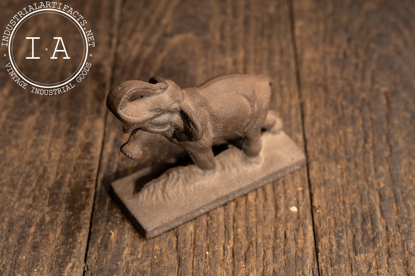 Antique Cast Iron Elephant Figurine