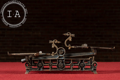 Early 20th Century Brass Wage Scale with Cast Iron Frame