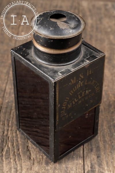 Late 19th Century Bijou Ruby Lantern Railroad Signal by Miller