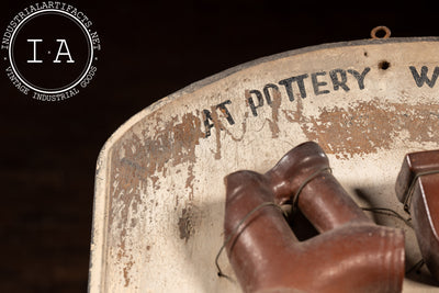 19th Century English Antique Ceramic Pipe Fitting Salesman Sample Display