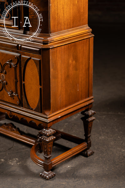 Vintage Rococo Revival Arched-Top Cabinet