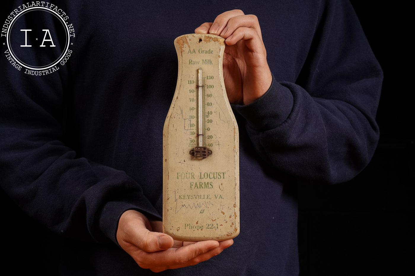 Four Locust Farms Antique Promo Thermometer