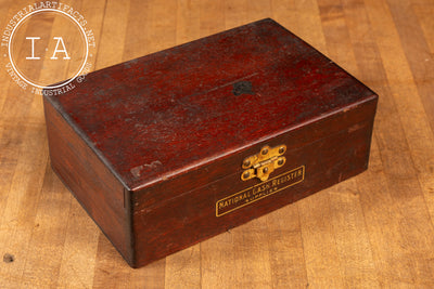 c. 1900 Mahogany National Cash Register Supplies Box