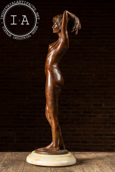 Bronze Statue Of Nude Woman On Base, 1990, Signed and Numbered 4/25