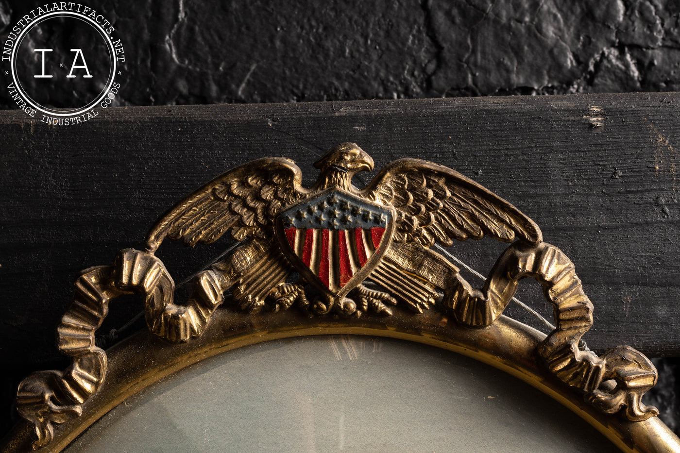 Antique World War One Convex Glass Solider Portrait