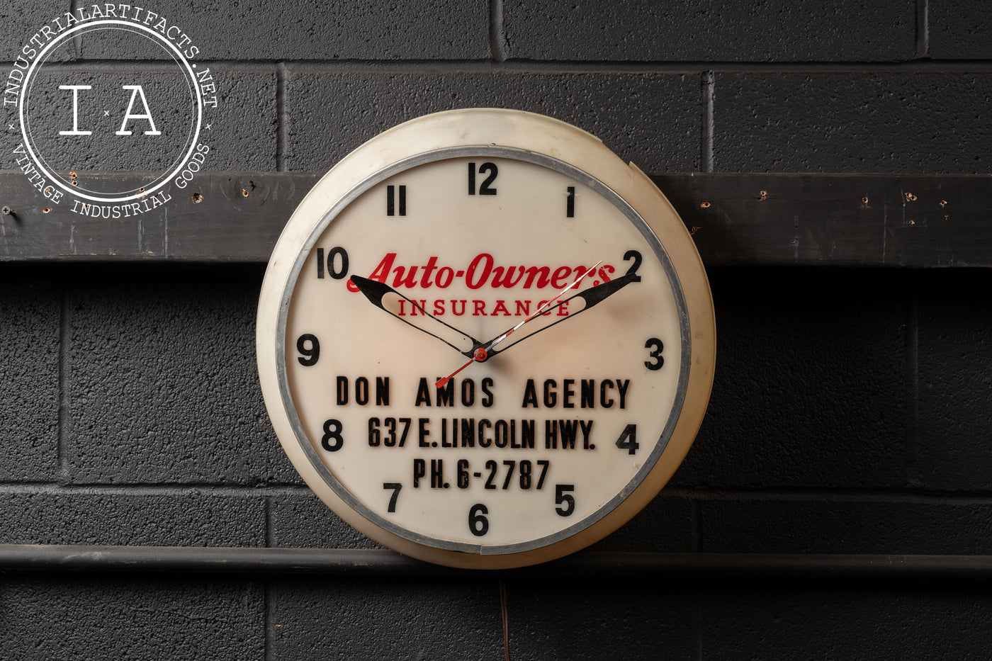 Auto Owners Insurance Personalized Clock