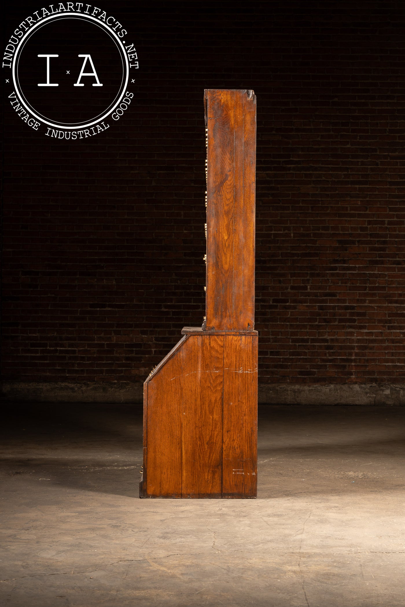 Early 20th Century Oak Parts Cabinet by W. C. Heller