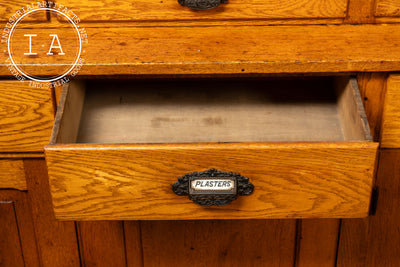 Massive Early 20th Century Apothecary Display Cabinet