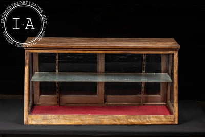 Antique Two-Tier Oak and Glass Display Case