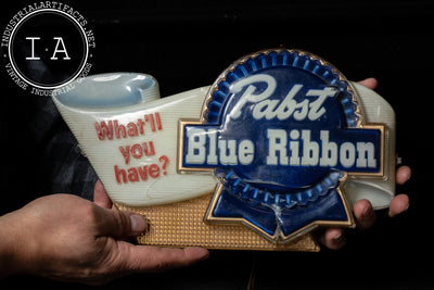 Vintage Pabst Blue Ribbon Lighted Plastic Sign