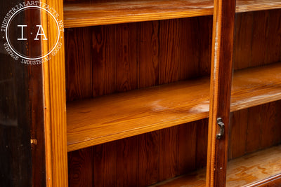 Antique Oak Farmhouse Hutch