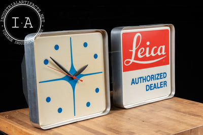 Vintage Leica Cameras Lighted Dealer Advertising Clock