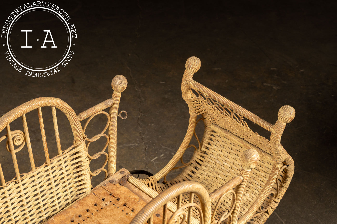 19th Century Victorian Wicker Baby Carriage