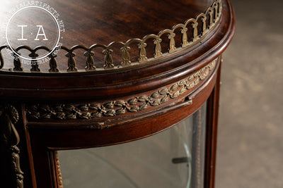Louis XVI Style Mahogany Curio Cabinet