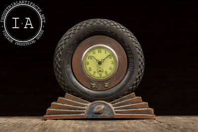 Vintage Goodyear Figural Advertising Clock by Ingraham