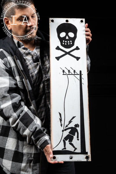 Antique SSP Power Line Danger Sign