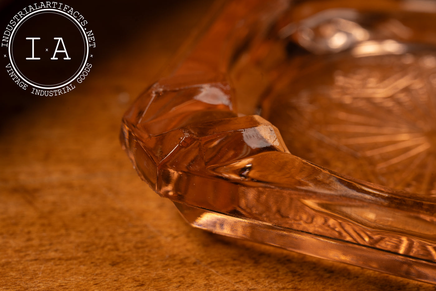 Pink Depression Glass Ashtray