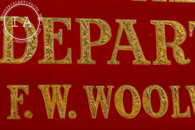 Early 20th Century ROG Woolworth's Department Store Sign