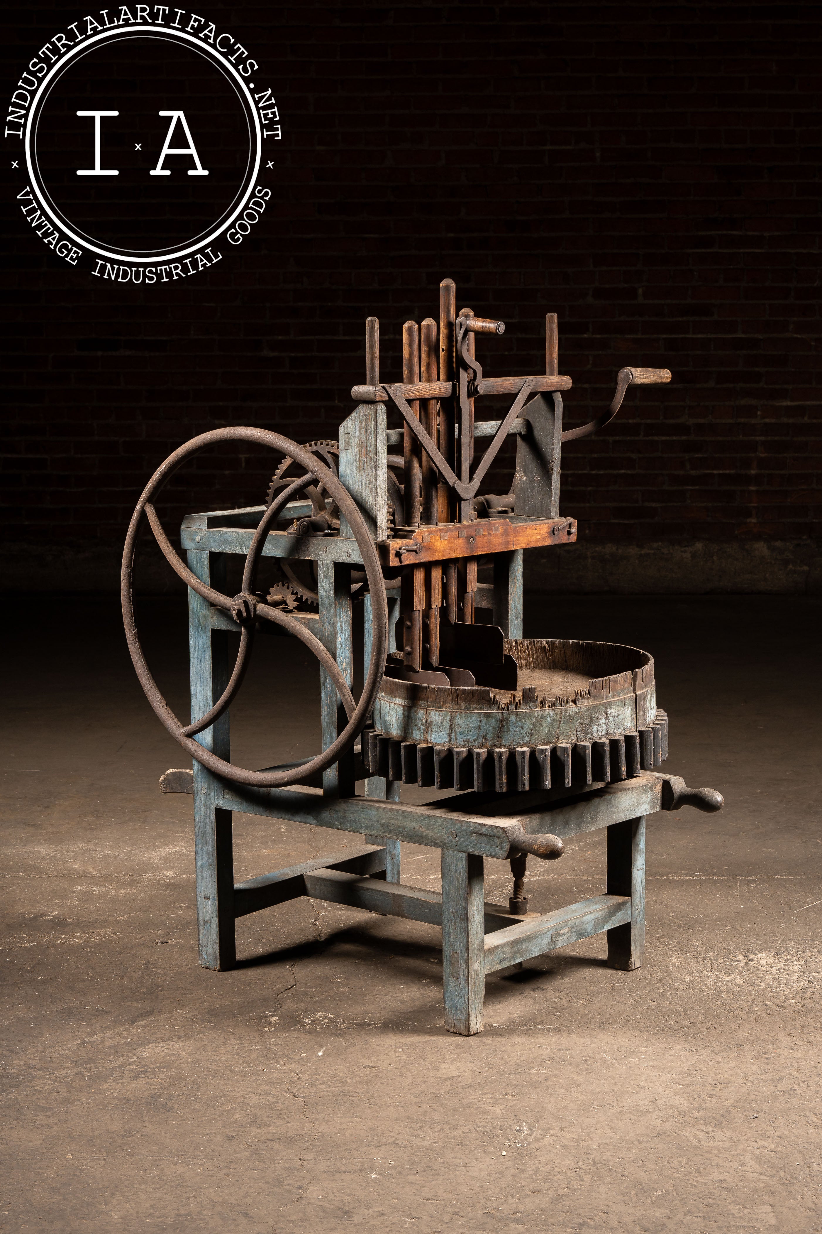 c. 1860s Rotating Wood and Cast Iron Meat Chopper – Industrial Artifacts