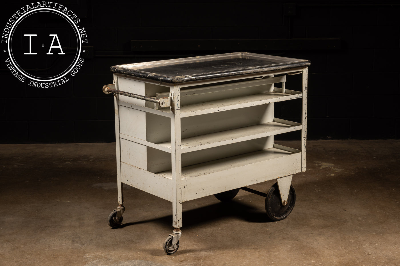 c. 1920s Rolling Medical Bar Cart