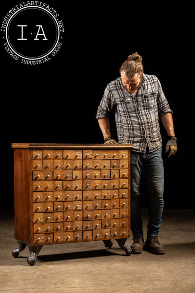 Early Oak 90-Drawer Apothecary Cabinet