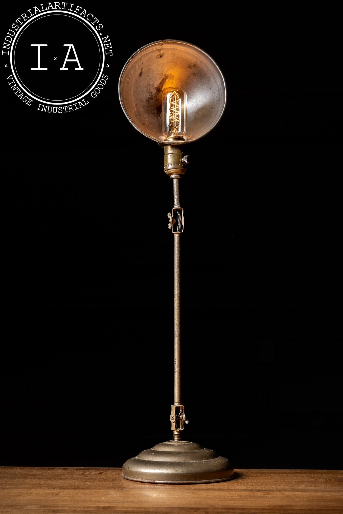 Antique Articulated Brass Faries Desk Lamp Industrial Artifacts