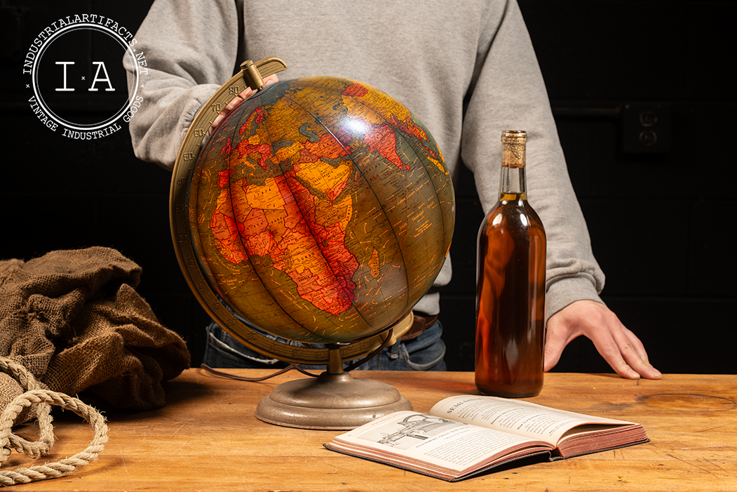Mid-Century 10½" Lighted Glass Globe