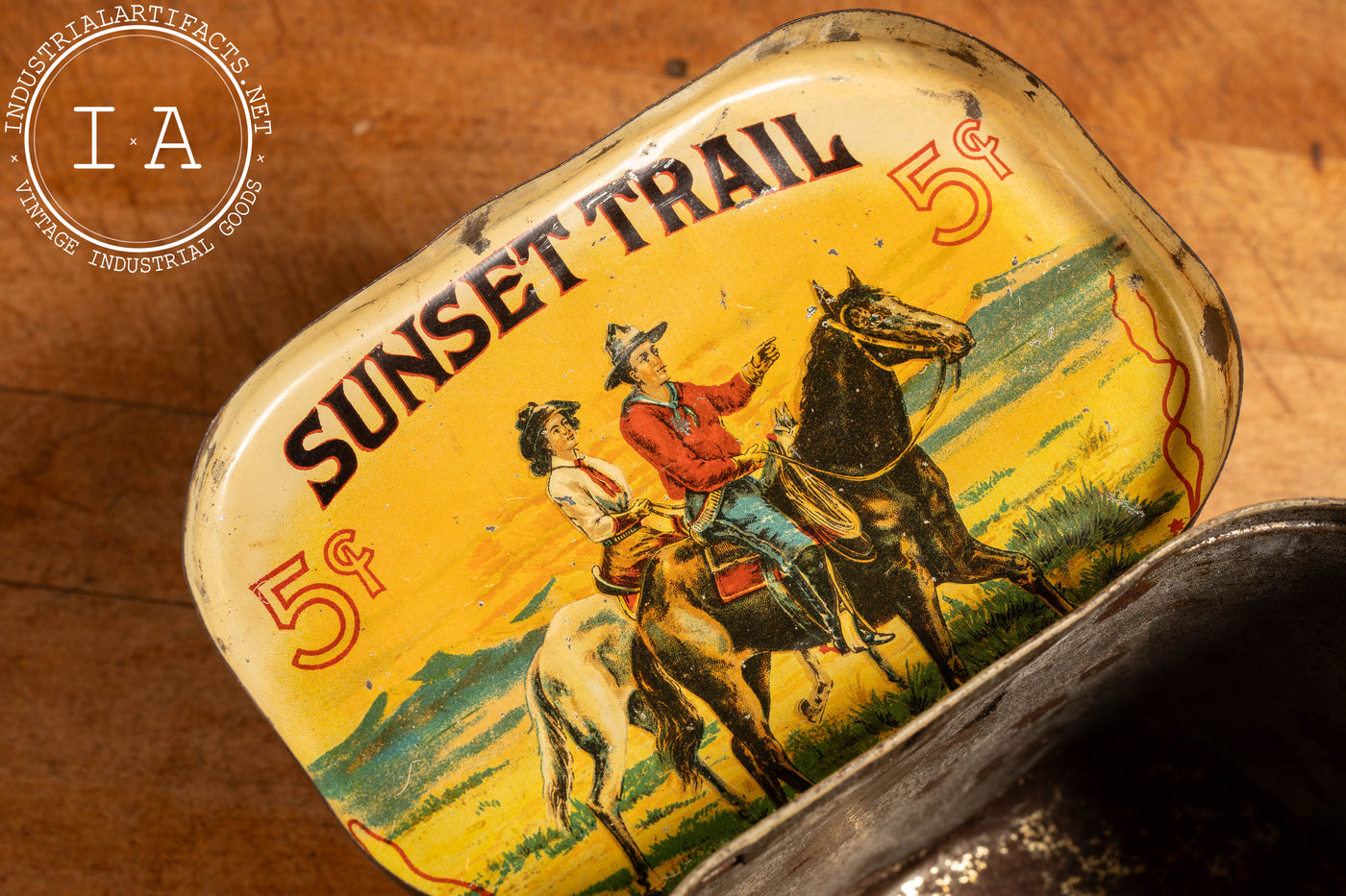 Vintage Sunset Trail Cigar Tin