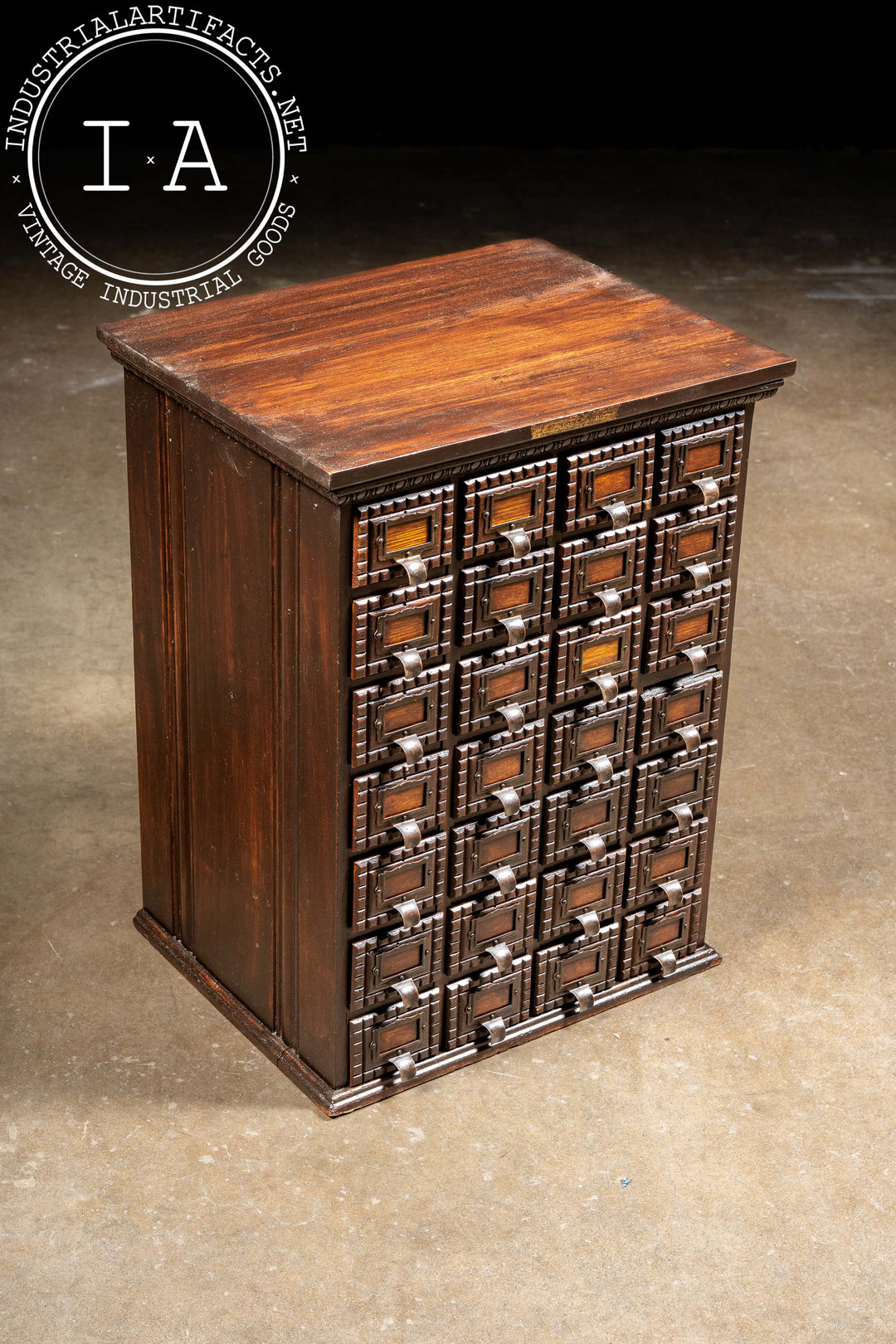 Late 19th Century Oak Tramp Art Screw Cabinet by J. D. Warren