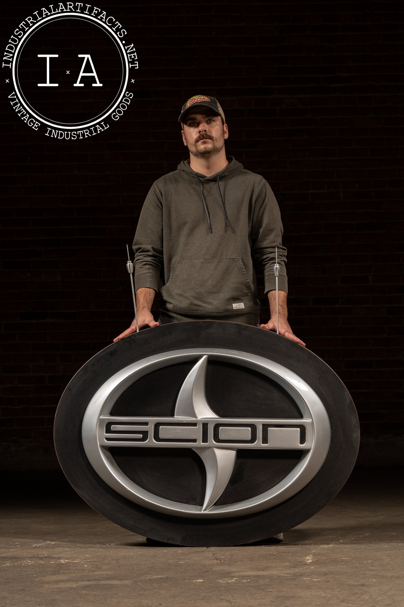 Large Double-Sided Scion Dealership Emblem Sign