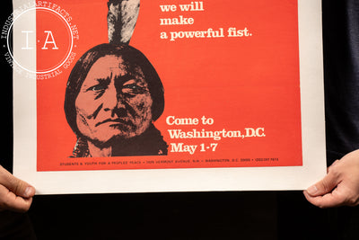 c. 1971 Linen-Mounted May Day Sitting Bull Poster