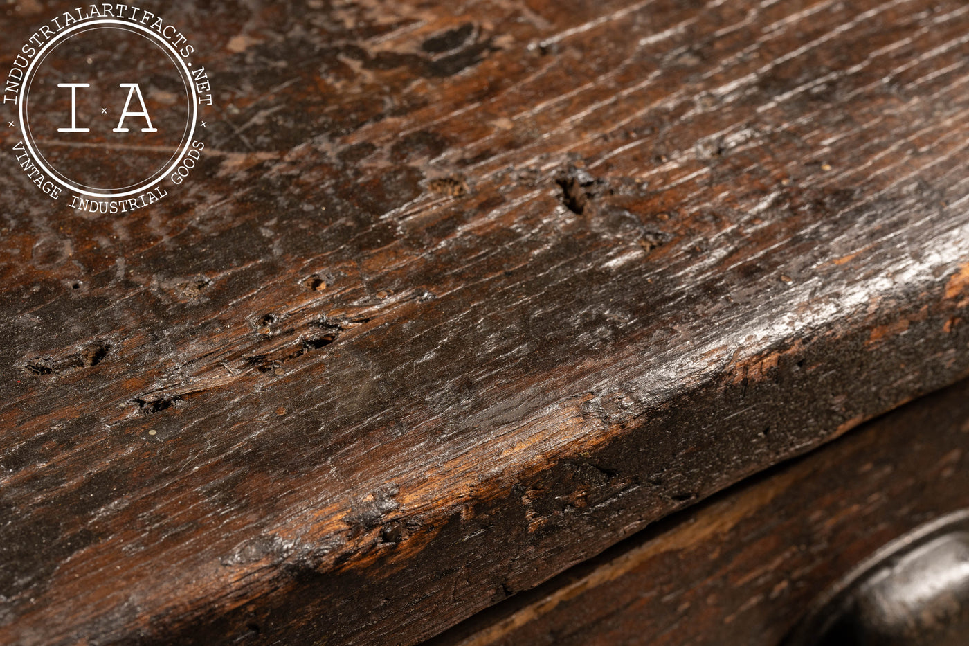 Weathered Antique Wooden Side Table