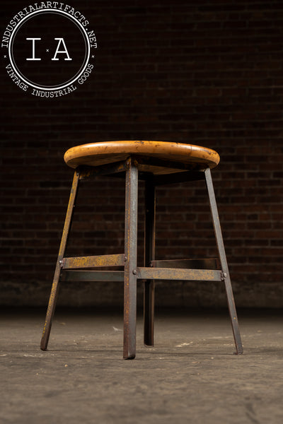Mid-Century Pollard Bros. Shop Stool