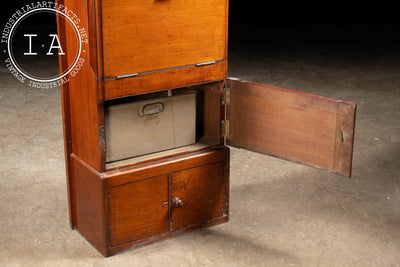 Early 20th Century Mahogany Ship Dresser and Wash Basin