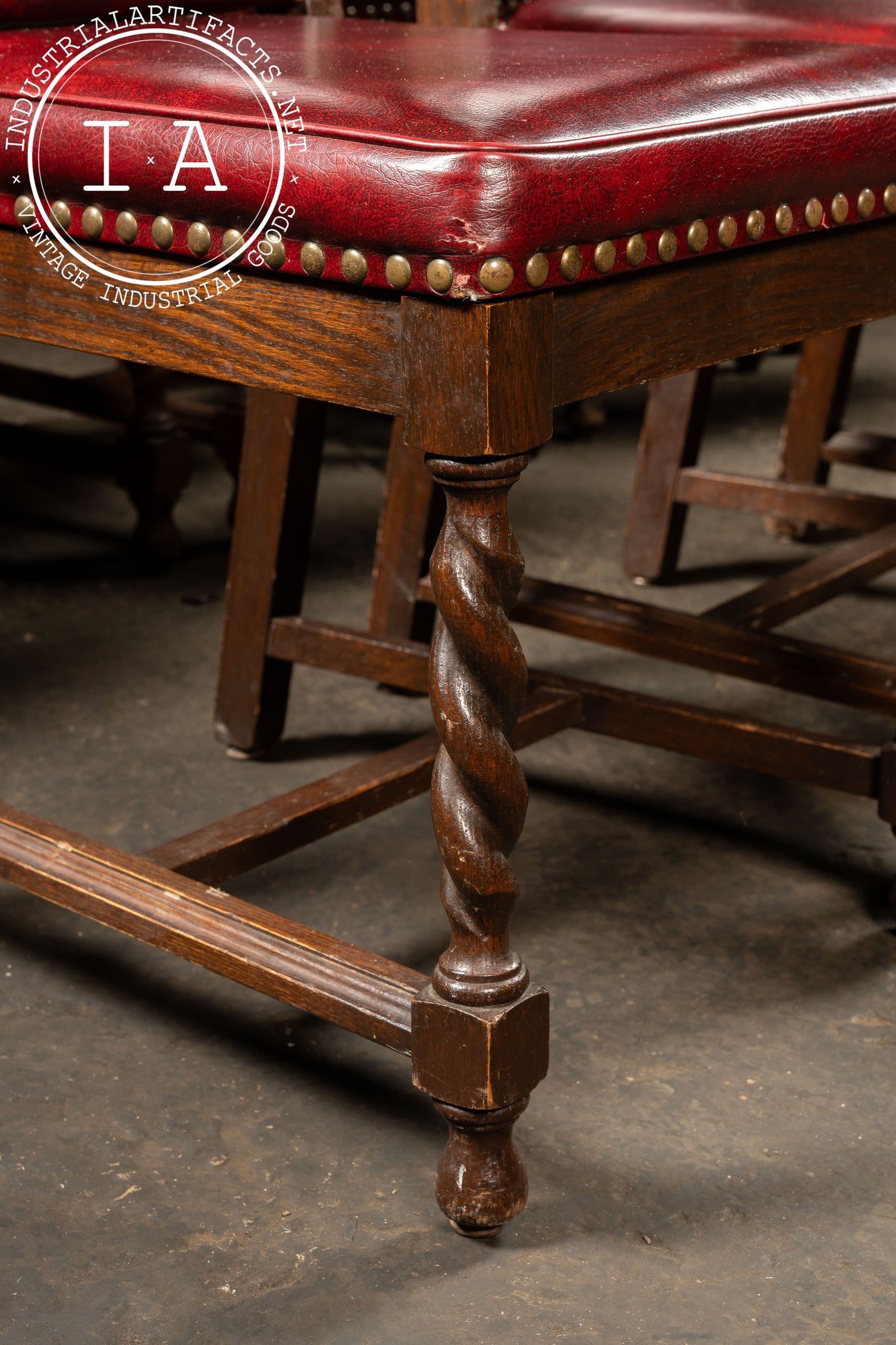 Set of Nine Gothic Revival Dining Chairs