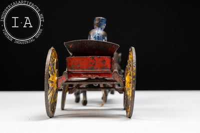 Early 20th Century Hubley Horse-Drawn Fire Wagon