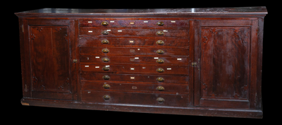 c. 1940 Industrial Flat File Storage Cabinet