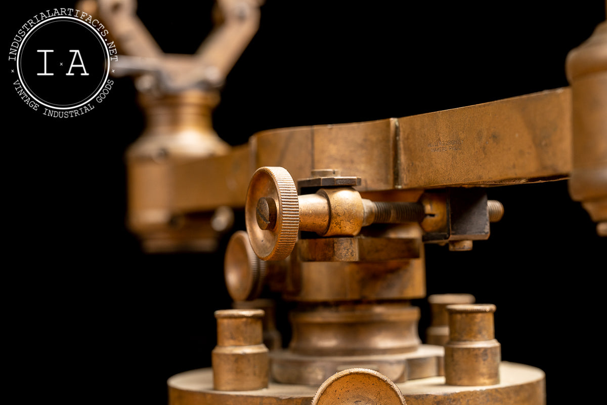 Antique Solid Brass Surveyor Transit