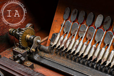 Early Concert Roller Organ with Music Cobs and Crate