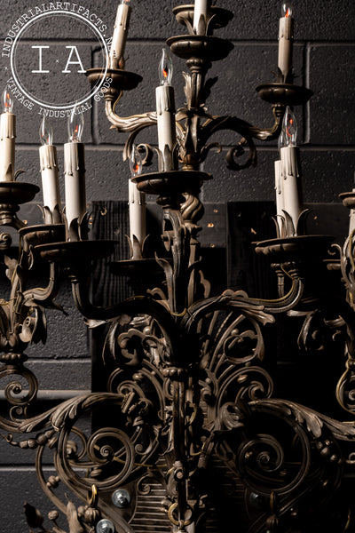Late 19th Century Hand-Forged Gothic Wall-Mount Candelabra