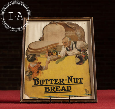 Antique Butter-Nut Bread Lithograph Advertising Sign