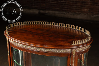 Louis XVI Style Mahogany Curio Cabinet