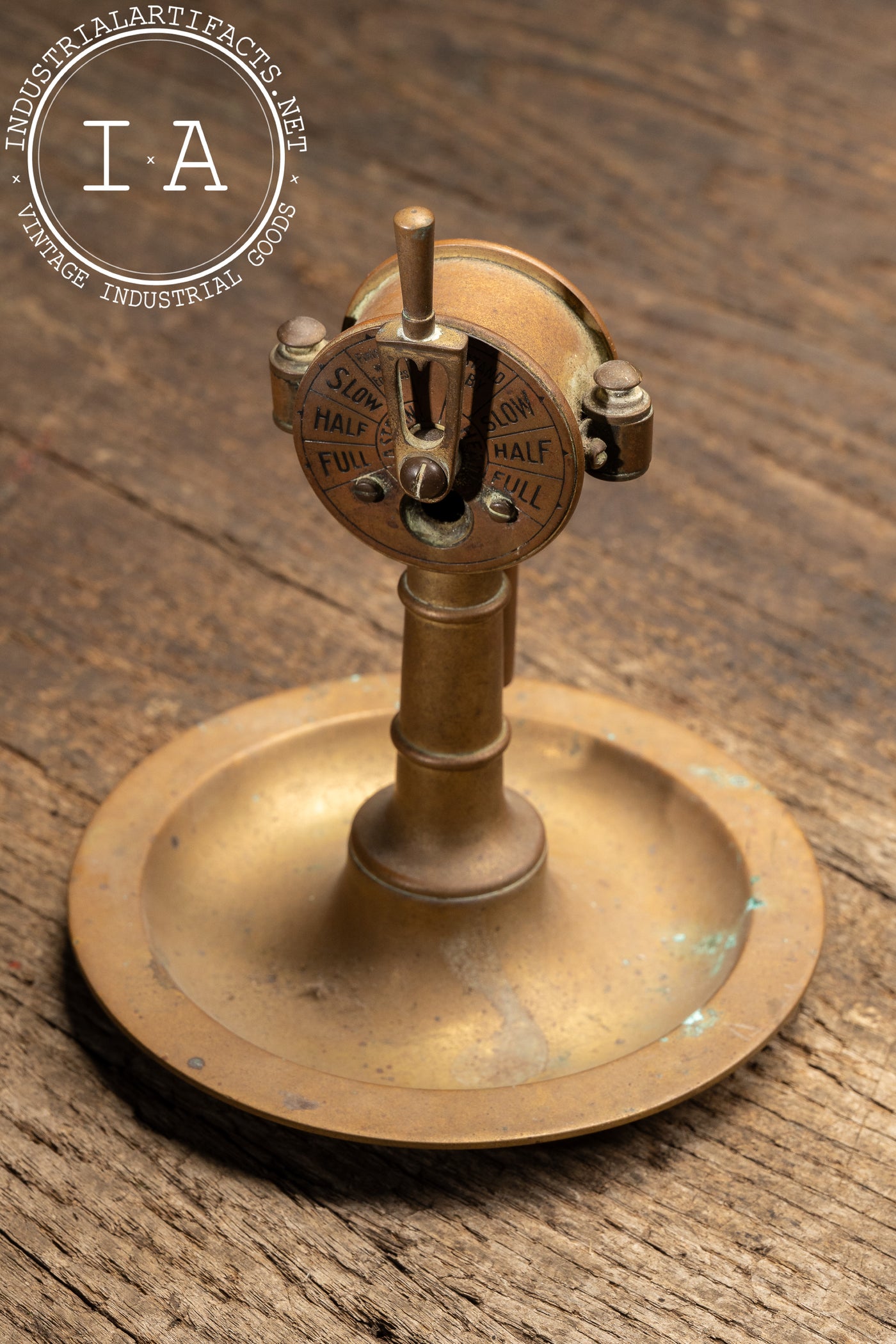 Antique Brass Maritime E.O.T. Figural Cigar Cutter and Ashtray