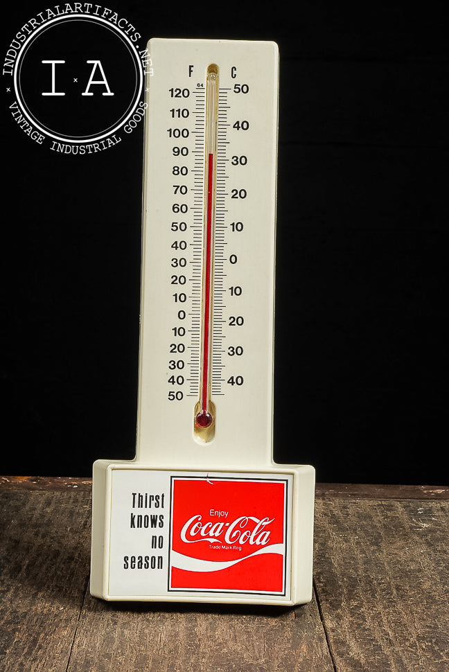 Vintage Coca-Cola Plastic Advertising Thermometer