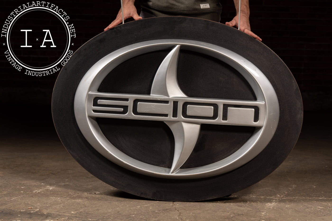 Large Double-Sided Scion Dealership Emblem Sign