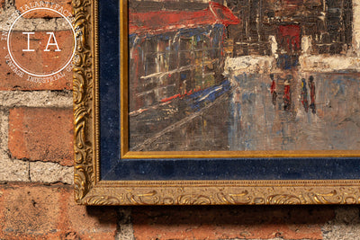 Rainy Cityscape | Framed Savic Oil Painting